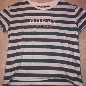 striped women’s Guess t-shirt